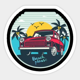 beach please Sticker